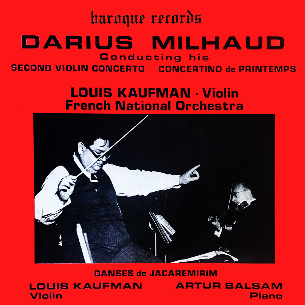 Darius Milhaud Conducting His Second Violin Concerto
